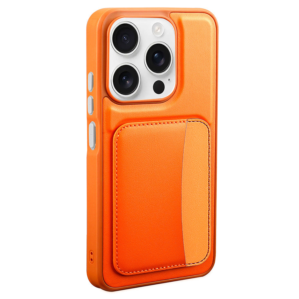 Xiaomi Redmi 15C Kılıf Kartlıklı Zore X-Kart Silikon Kapak Turuncu