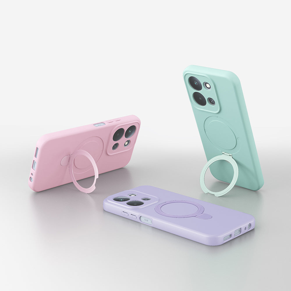 Xiaomi Redmi 15C Kılıf M-safe Şarj Özellikli Standlı Zore Samara Kapak Siyah