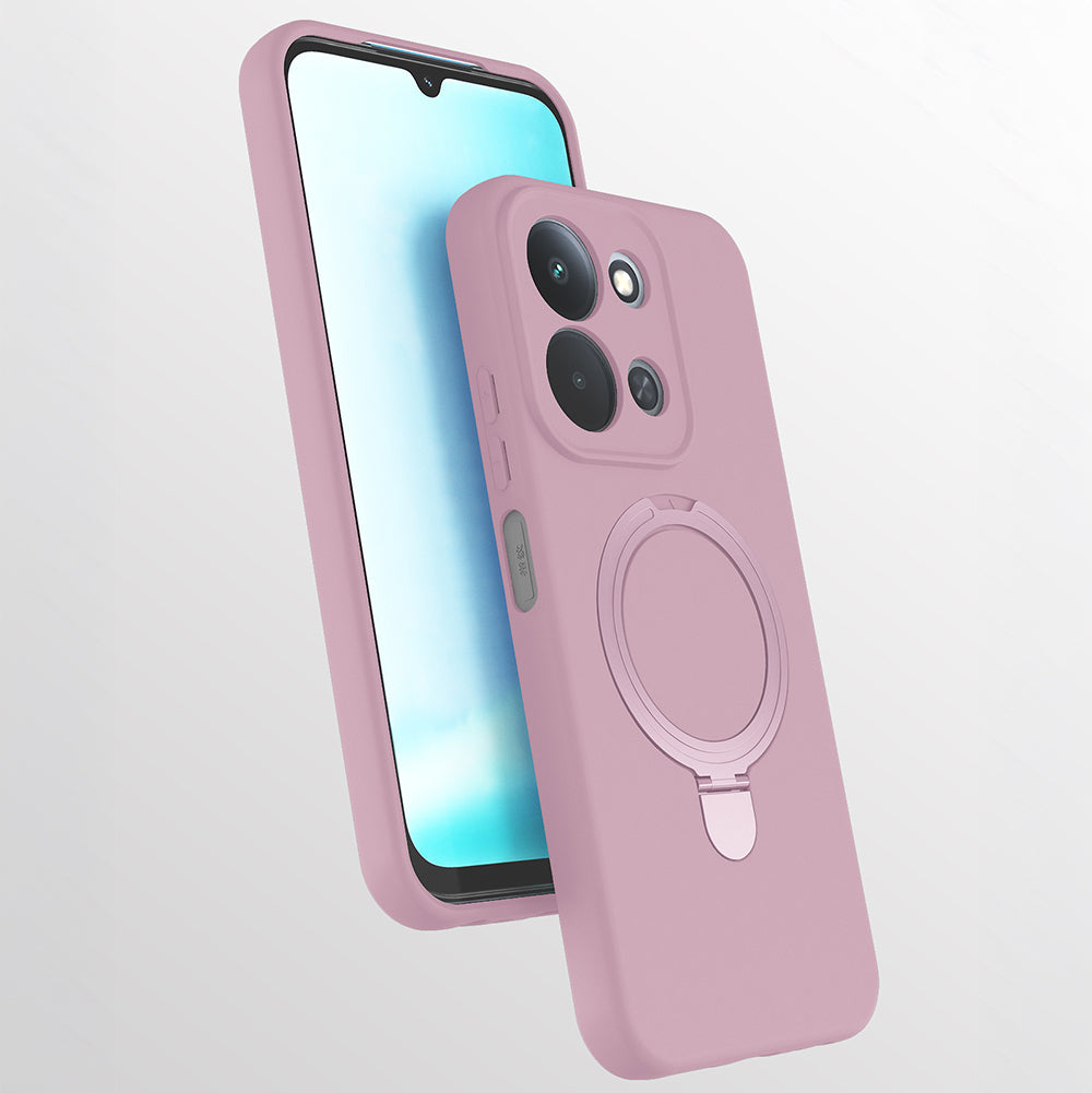 Xiaomi Redmi 15C Kılıf M-safe Şarj Özellikli Standlı Zore Samara Kapak Pembe