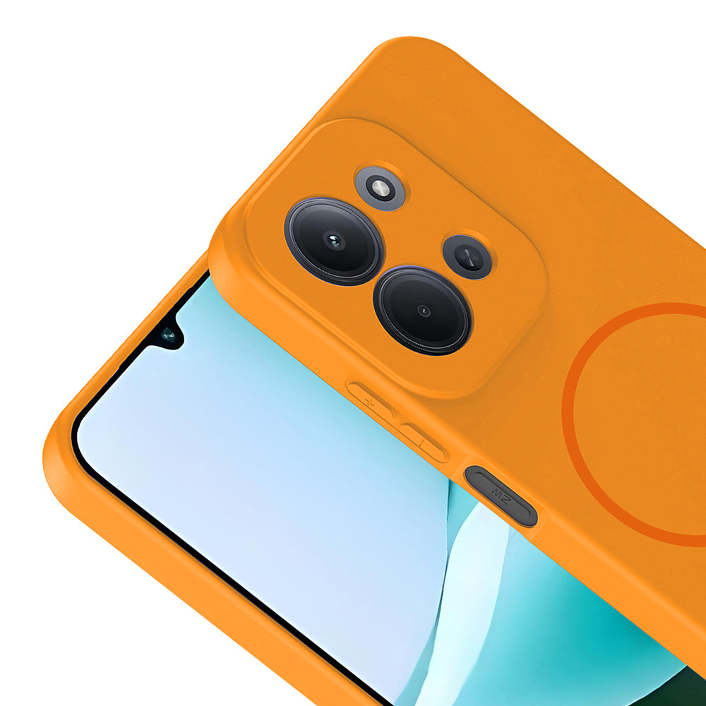 Xiaomi Redmi 15C Kılıf M-safe Şarj Özellikli Zore Meta Kapak Titanyum-Gri