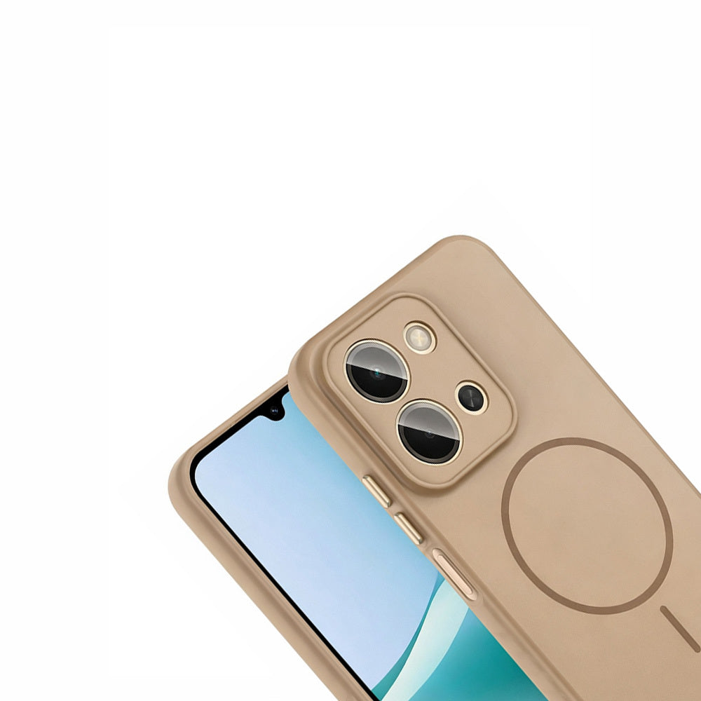 Xiaomi Redmi 15C Kılıf M-safe Şarj Özellikli Zore Tea Kapak Gümüş