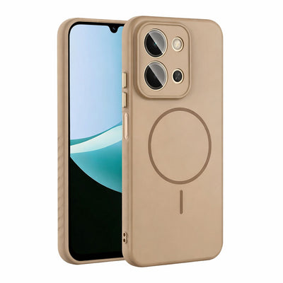 Xiaomi Redmi 15C Kılıf M-safe Şarj Özellikli Zore Tea Kapak Gold