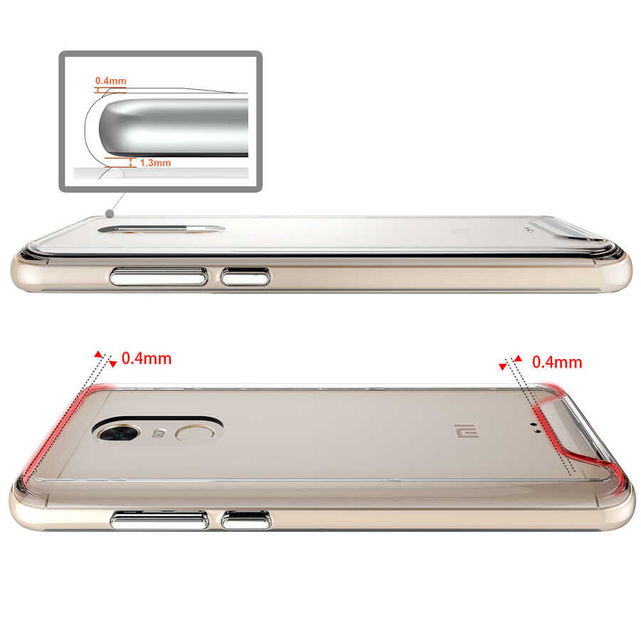 Xiaomi Redmi 5 Plus Kılıf Zore Gard Silikon Renksiz