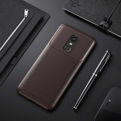 Xiaomi Redmi 5 Plus Kılıf Zore Negro Silikon Kapak Kahverengi