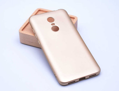 Xiaomi Redmi 5 Plus Kılıf Zore Premier Silikon Kapak Gold