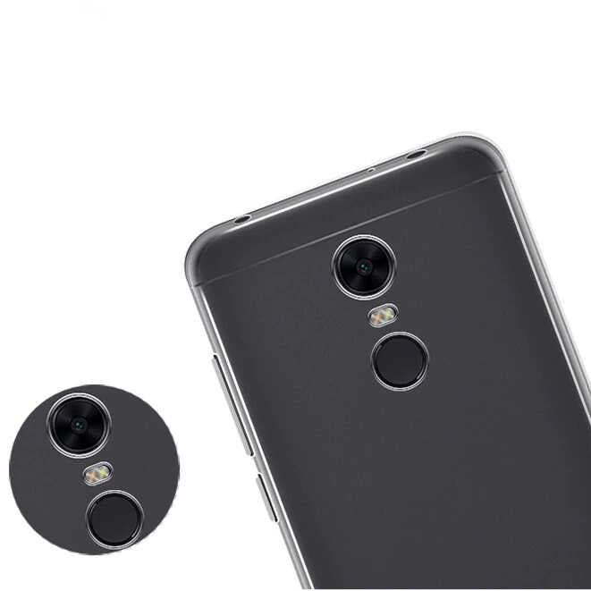 Xiaomi Redmi 5 Plus Kılıf Zore Süper Silikon Kapak Renksiz