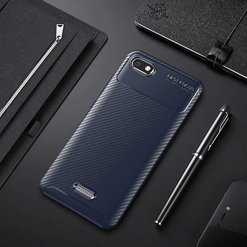 Xiaomi Redmi 6A Kılıf Zore Negro Silikon Kapak Lacivert