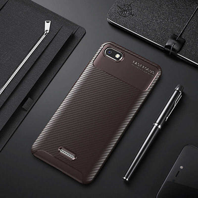 Xiaomi Redmi 6A Kılıf Zore Negro Silikon Kapak Kahverengi