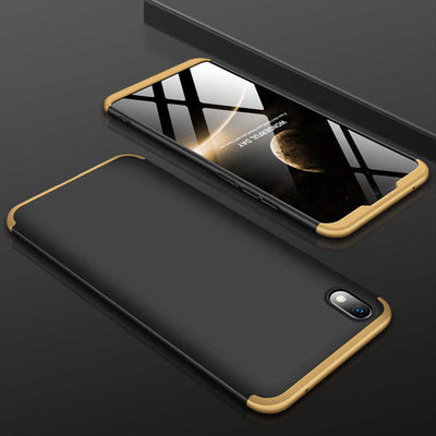 Xiaomi Redmi 7A Kılıf Zore Ays Kapak Siyah-Gold