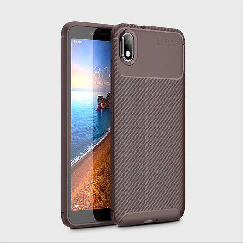 Xiaomi Redmi 7A Kılıf Zore Negro Silikon Kapak Kahverengi