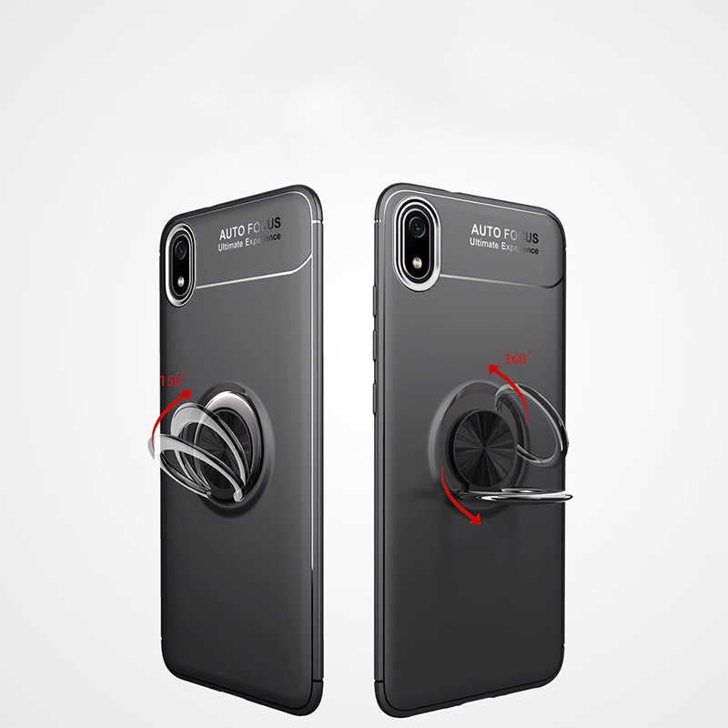 Xiaomi Redmi 7A Kılıf Zore Ravel Silikon Kapak Siyah-Mavi