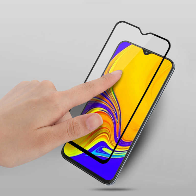 Xiaomi Redmi 8 Zore Kenarları Kırılmaya Dayanıklı Cam Ekran Koruyucu Siyah
