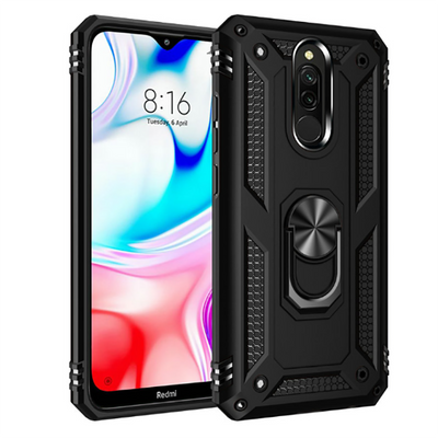Xiaomi Redmi 8 Kılıf Zore Vega Kapak Siyah