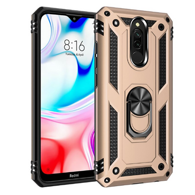 Xiaomi Redmi 8 Kılıf Zore Vega Kapak Gold