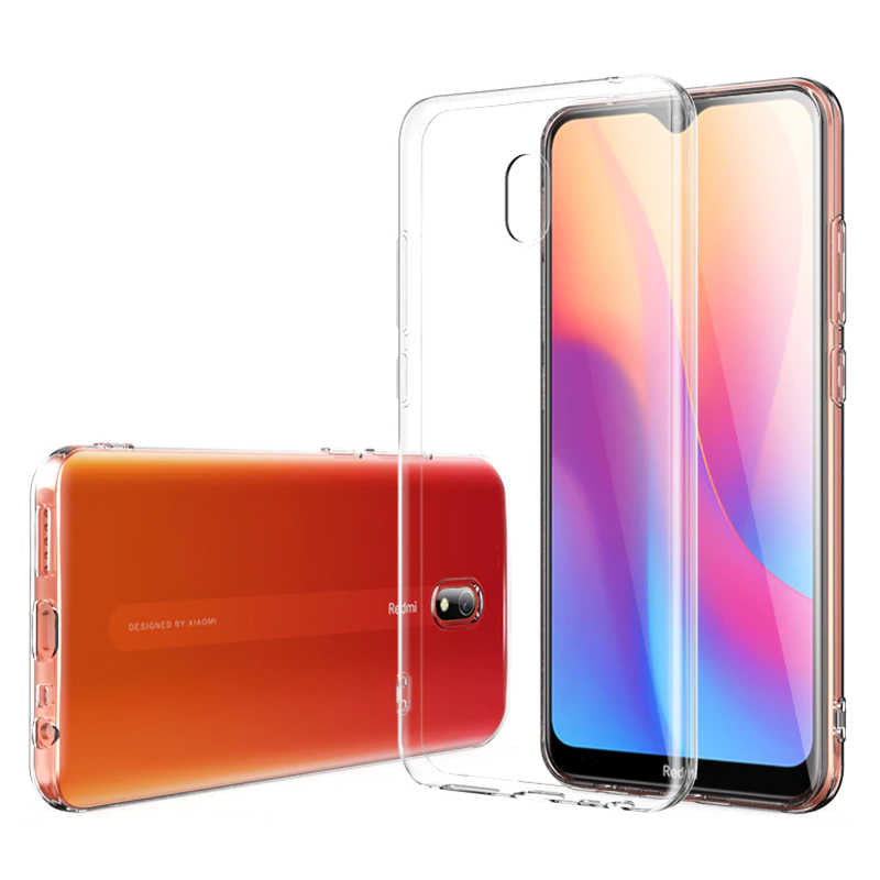 Xiaomi Redmi 8A Kılıf Zore Süper Silikon Kapak Renksiz