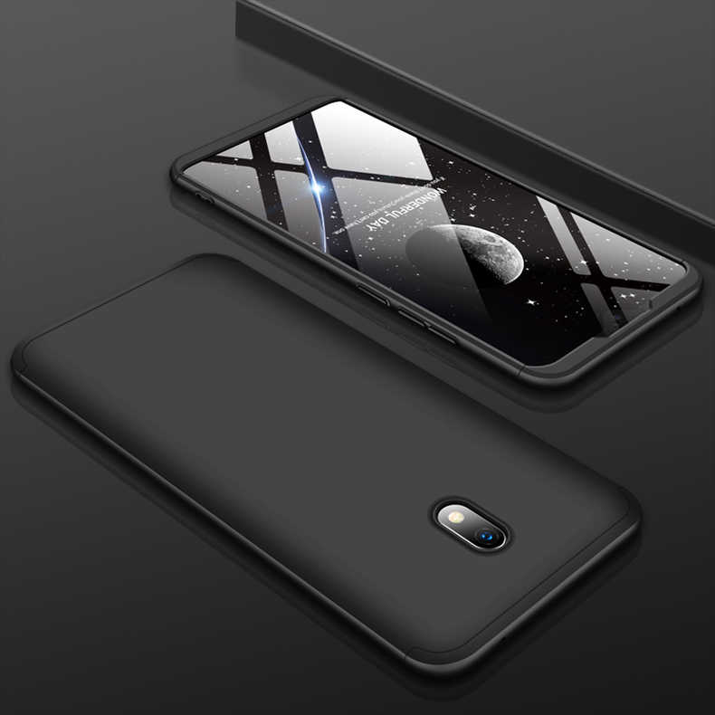 Xiaomi Redmi 8A Kılıf Zore Ays Kapak Siyah-Kırmızı