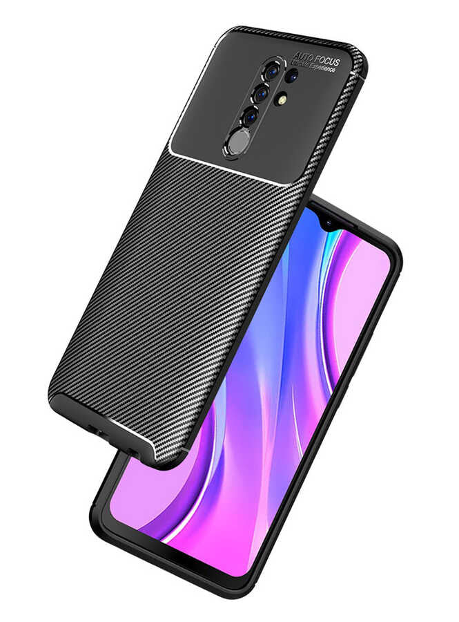 Xiaomi Redmi 9 Kılıf Zore Negro Silikon Kapak Siyah