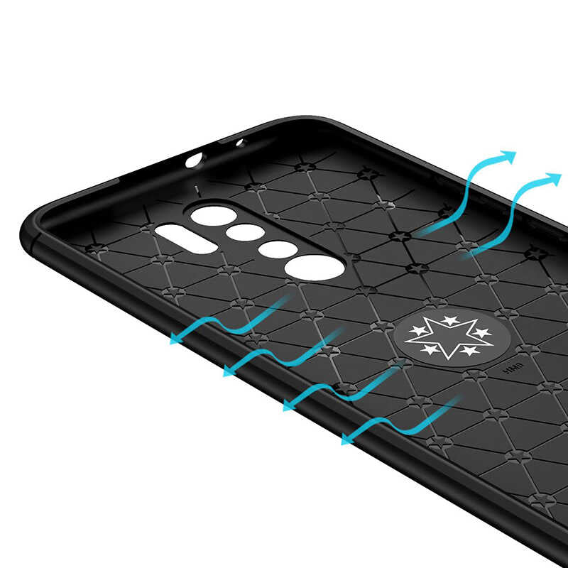 Xiaomi Redmi 9 Kılıf Zore Ravel Silikon Kapak Kırmızı