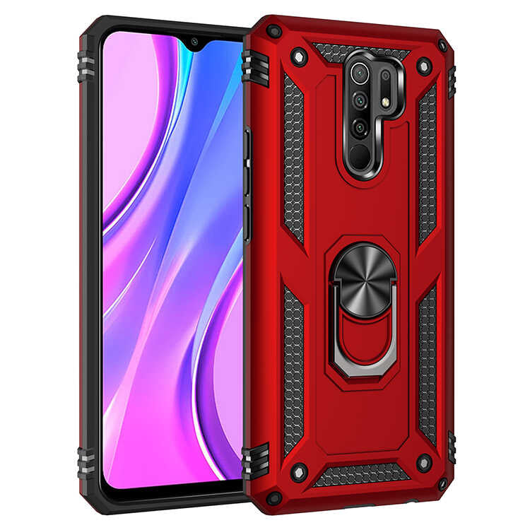 Xiaomi Redmi 9 Kılıf Zore Vega Kapak Gold