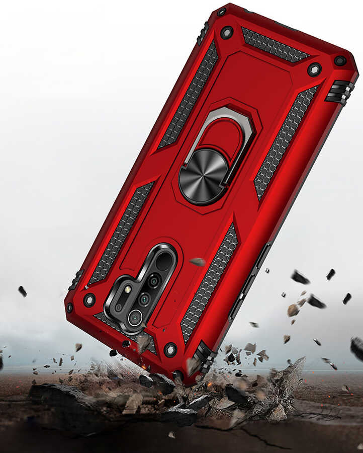 Xiaomi Redmi 9 Kılıf Zore Vega Kapak Siyah