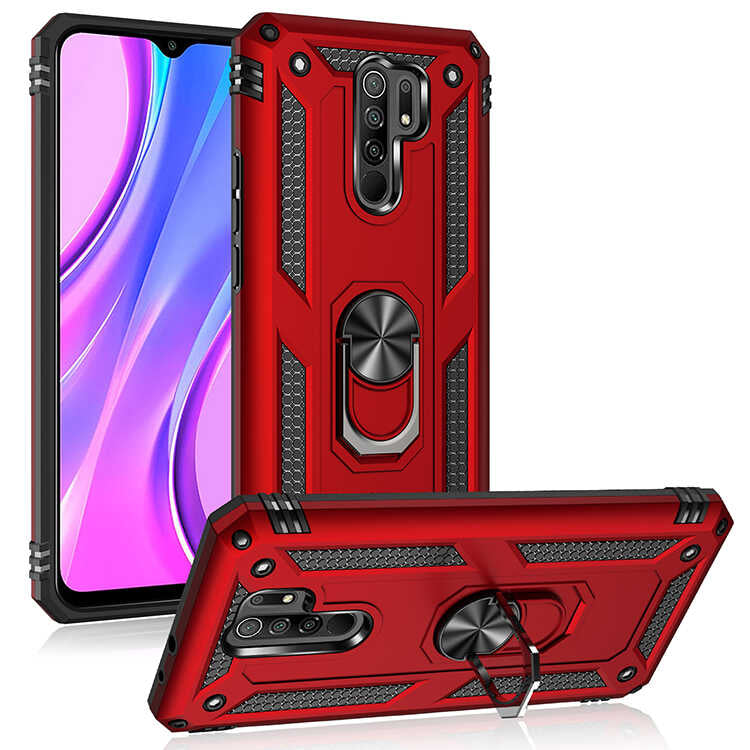 Xiaomi Redmi 9 Kılıf Zore Vega Kapak Gold