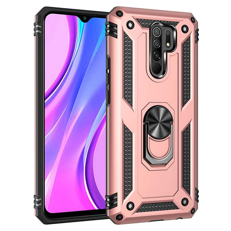 Xiaomi Redmi 9 Kılıf Zore Vega Kapak Rose Gold