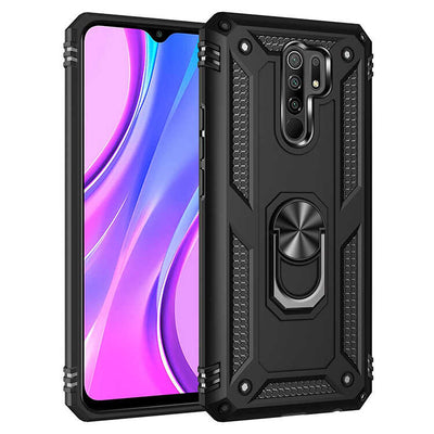 Xiaomi Redmi 9 Kılıf Zore Vega Kapak Siyah