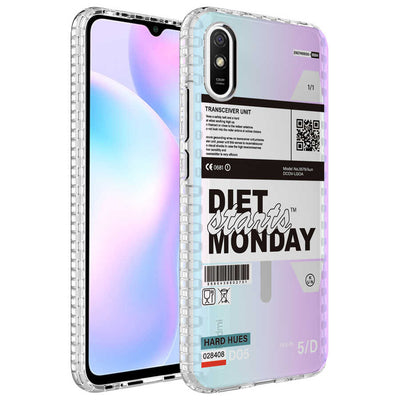 Xiaomi Redmi 9A Kılıf Airbag Kenarlı Renkli Desenli Silikon Zore Elegans Kapak NO5