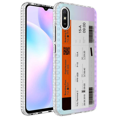 Xiaomi Redmi 9A Kılıf Airbag Kenarlı Renkli Desenli Silikon Zore Elegans Kapak NO1