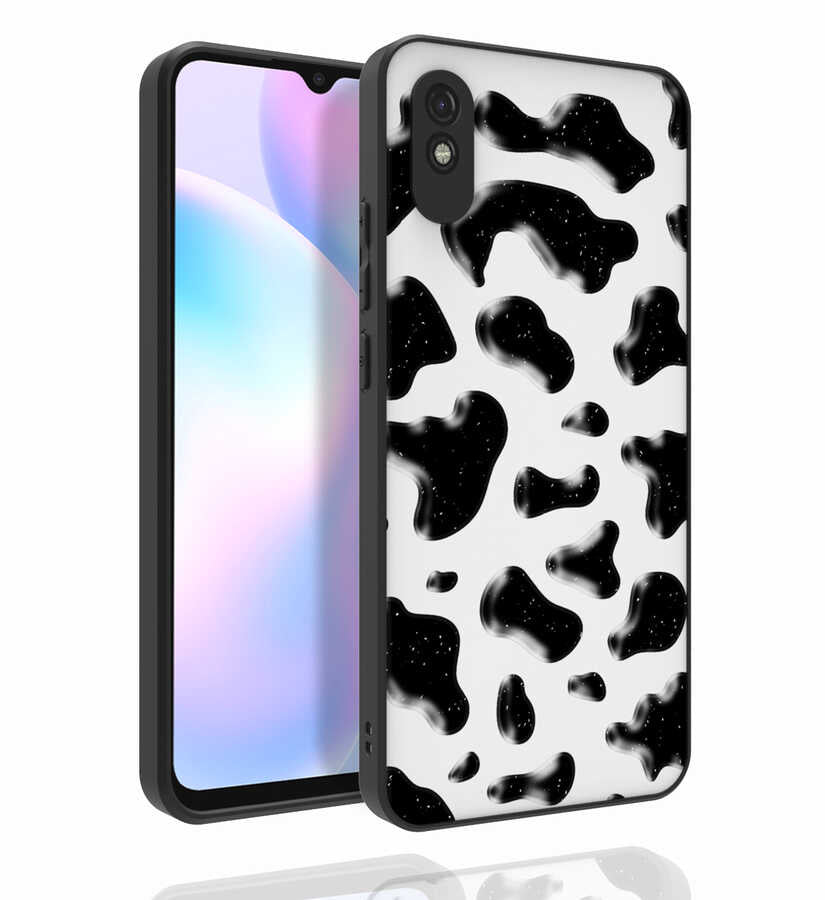 Xiaomi Redmi 9A Kılıf Desenli Kamera Korumalı Parlak Zore Nora Kapak NO2