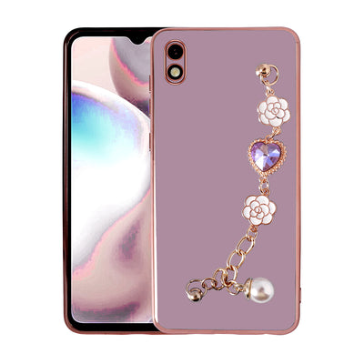 Xiaomi Redmi 9A Kılıf El Tutamaçlı Kamera Korumalı Zore Taka Silikon Kapak Pembe