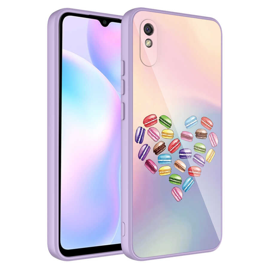 Xiaomi Redmi 9A Kılıf Kamera Korumalı Desenli Sert Silikon Zore Epoksi Kapak NO1