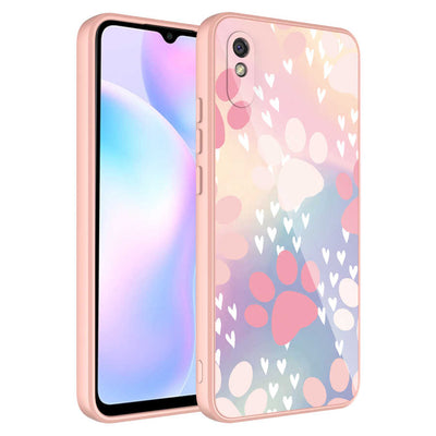 Xiaomi Redmi 9A Kılıf Kamera Korumalı Desenli Sert Silikon Zore Epoksi Kapak NO4