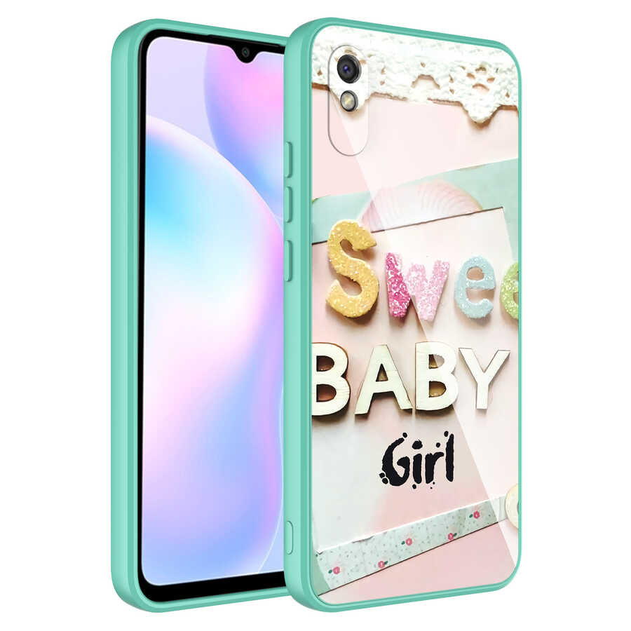 Xiaomi Redmi 9A Kılıf Kamera Korumalı Desenli Sert Silikon Zore Epoksi Kapak NO5