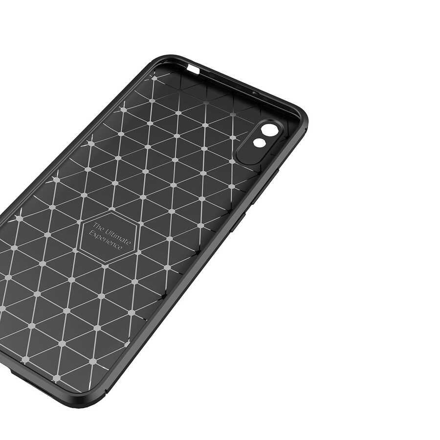 Xiaomi Redmi 9A Kılıf Zore Negro Silikon Kapak Kahverengi