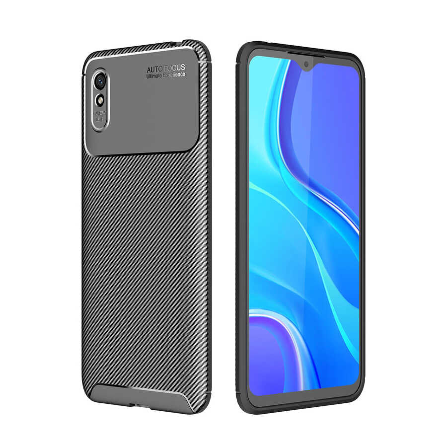 Xiaomi Redmi 9A Kılıf Zore Negro Silikon Kapak Siyah