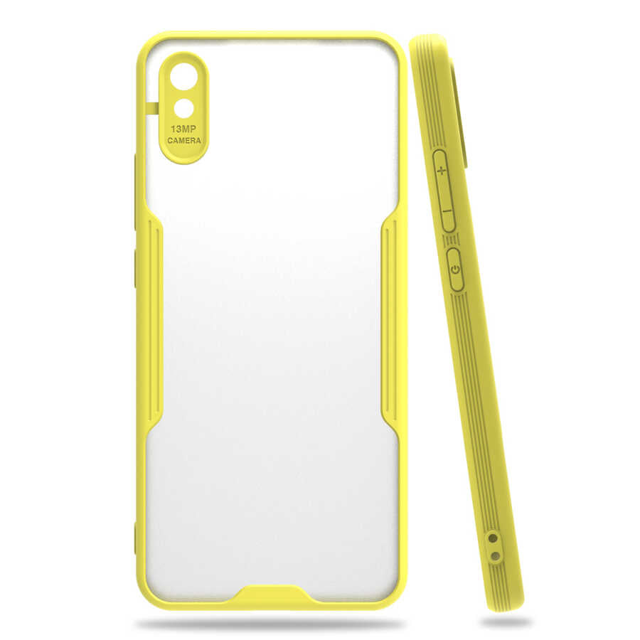 Xiaomi Redmi 9A Kılıf Zore Parfe Kapak Sarı