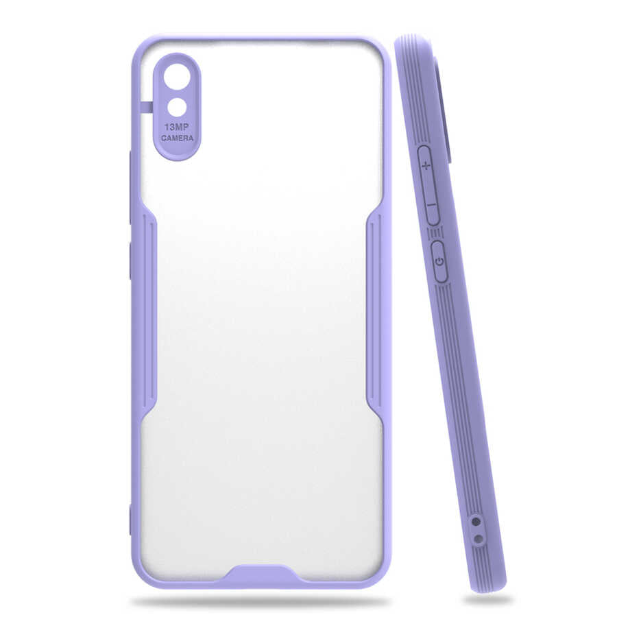 Xiaomi Redmi 9A Kılıf Zore Parfe Kapak Mor