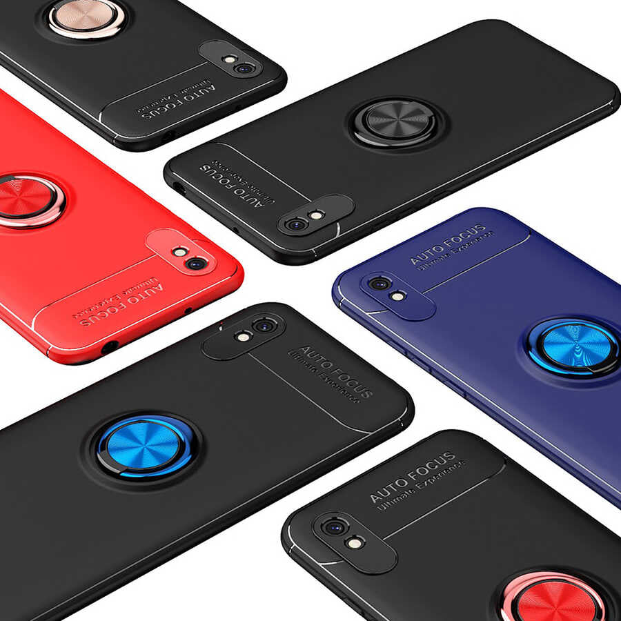 Xiaomi Redmi 9A Kılıf Zore Ravel Silikon Kapak Kırmızı