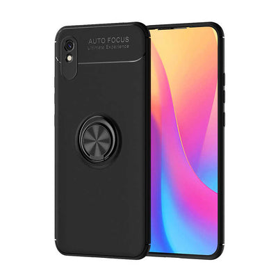 Xiaomi Redmi 9A Kılıf Zore Ravel Silikon Kapak Siyah