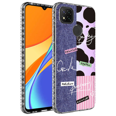 Xiaomi Redmi 9C Kılıf Airbag Kenarlı Renkli Desenli Silikon Zore Elegans Kapak NO8