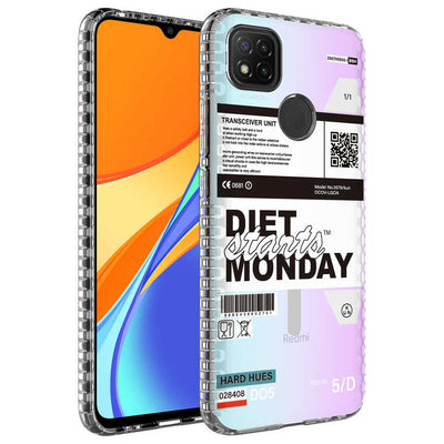 Xiaomi Redmi 9C Kılıf Airbag Kenarlı Renkli Desenli Silikon Zore Elegans Kapak NO5