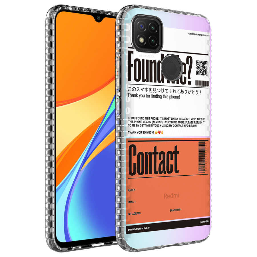 Xiaomi Redmi 9C Kılıf Airbag Kenarlı Renkli Desenli Silikon Zore Elegans Kapak NO6