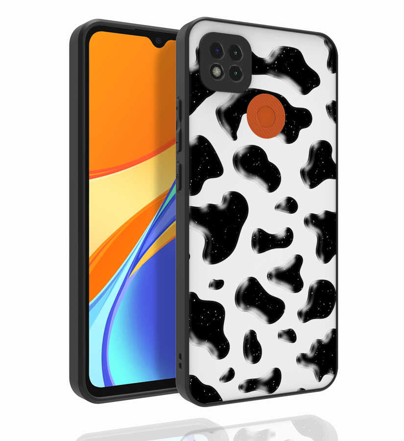 Xiaomi Redmi 9C Kılıf Desenli Kamera Korumalı Parlak Zore Nora Kapak NO4