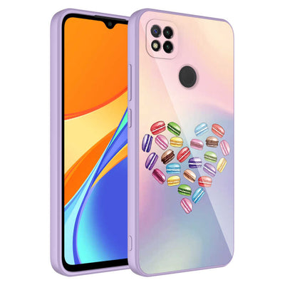 Xiaomi Redmi 9C Kılıf Kamera Korumalı Desenli Sert Silikon Zore Epoksi Kapak NO3