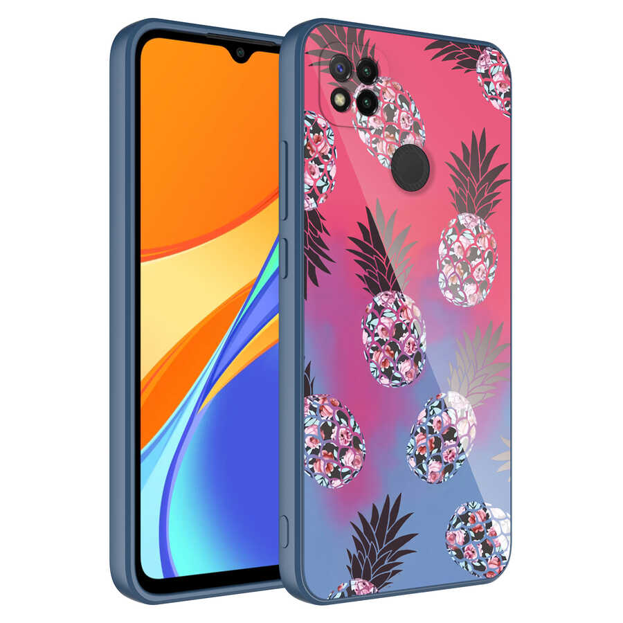 Xiaomi Redmi 9C Kılıf Kamera Korumalı Desenli Sert Silikon Zore Epoksi Kapak NO3