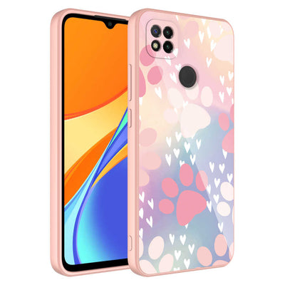 Xiaomi Redmi 9C Kılıf Kamera Korumalı Desenli Sert Silikon Zore Epoksi Kapak NO4