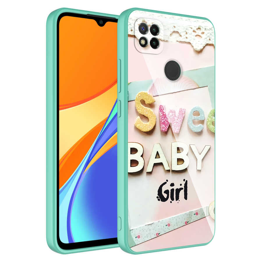Xiaomi Redmi 9C Kılıf Kamera Korumalı Desenli Sert Silikon Zore Epoksi Kapak NO5