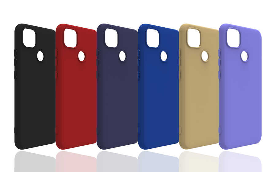 Xiaomi Redmi 9C Kılıf Zore Biye Silikon Saks Mavi