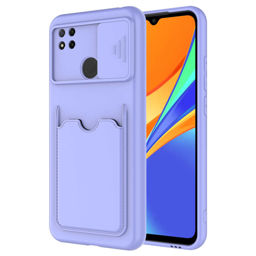 Xiaomi Redmi 9C Kılıf Zore Kartix Kapak Lila